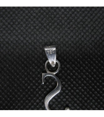 PE001485 Sterling Silver Pendant Charm Letter S Solid Genuine Hallmarked 925